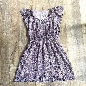 Gorgeous Maison & Jules leopard print Purple and cream dress in size Med…